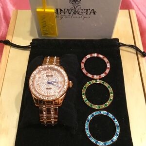 💐 NWT BEAUTIFUL 🤩 INVICTA WILDFLOWER WATCH WITH INTERCHANGEABLE DIALS 💐